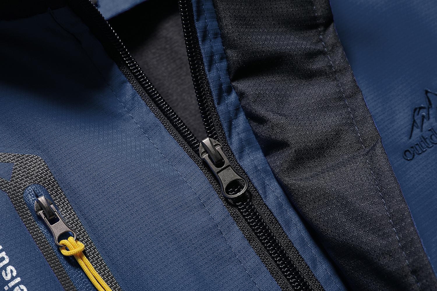 Herren Kapuzenjacke Softshelljacke für Wanderer Wanderwindjacke Draussen Patchwork Wasserdicht Winddicht Schnelltrocknend Leicht Jacke Oberteil Durchgehender Sichtbarer Reißverschluss Jagd Angeln 2025 - $56.99 –P10