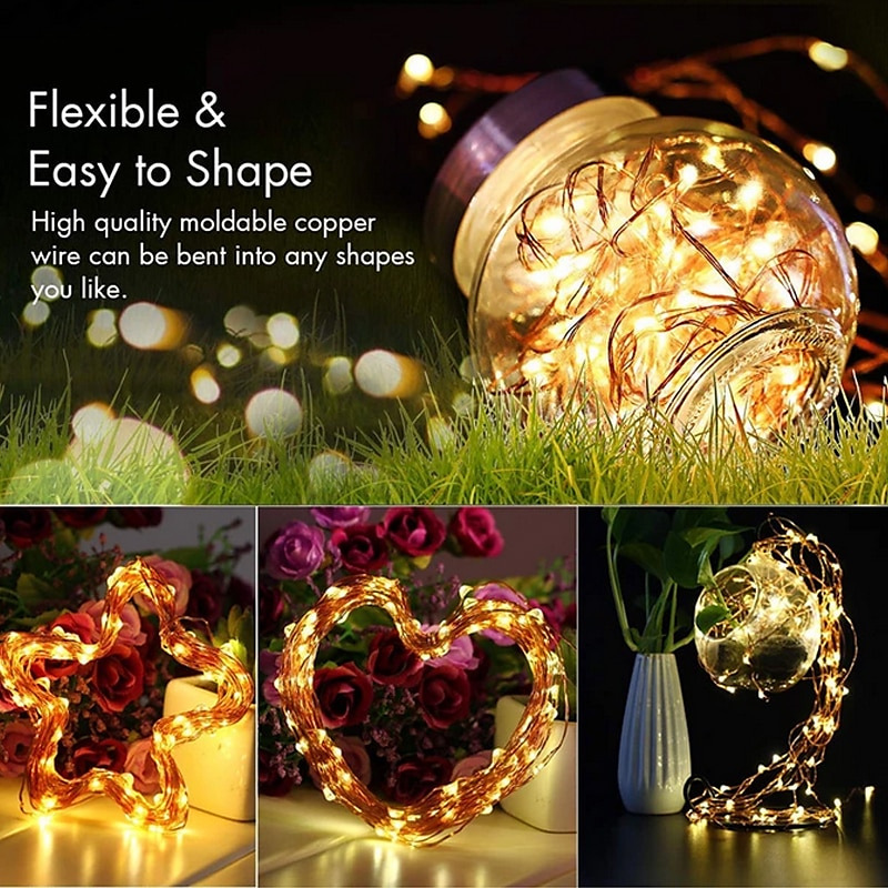 30 PCS 12PCS 6PCS Fairy Lights Battery Operated (Included) 600LED 240LED 120LED Mini String Lights Waterproof Copper Wire Firefly Starry Lights for Halloween Party Christmas Festivals Decorations 2025 - $10.99 –P5