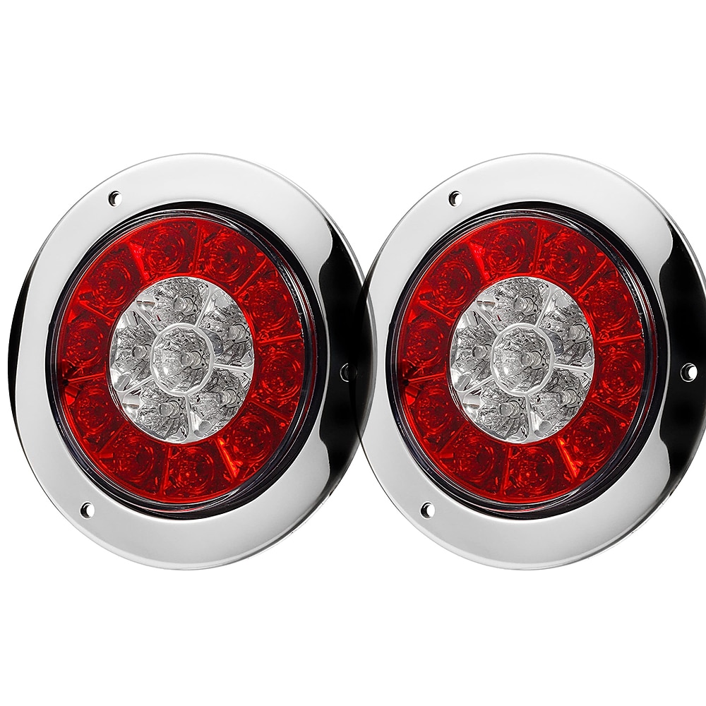 23mm Amber 12v LED Round Warning Indicator Car Van Bike Dash Light Lamp 