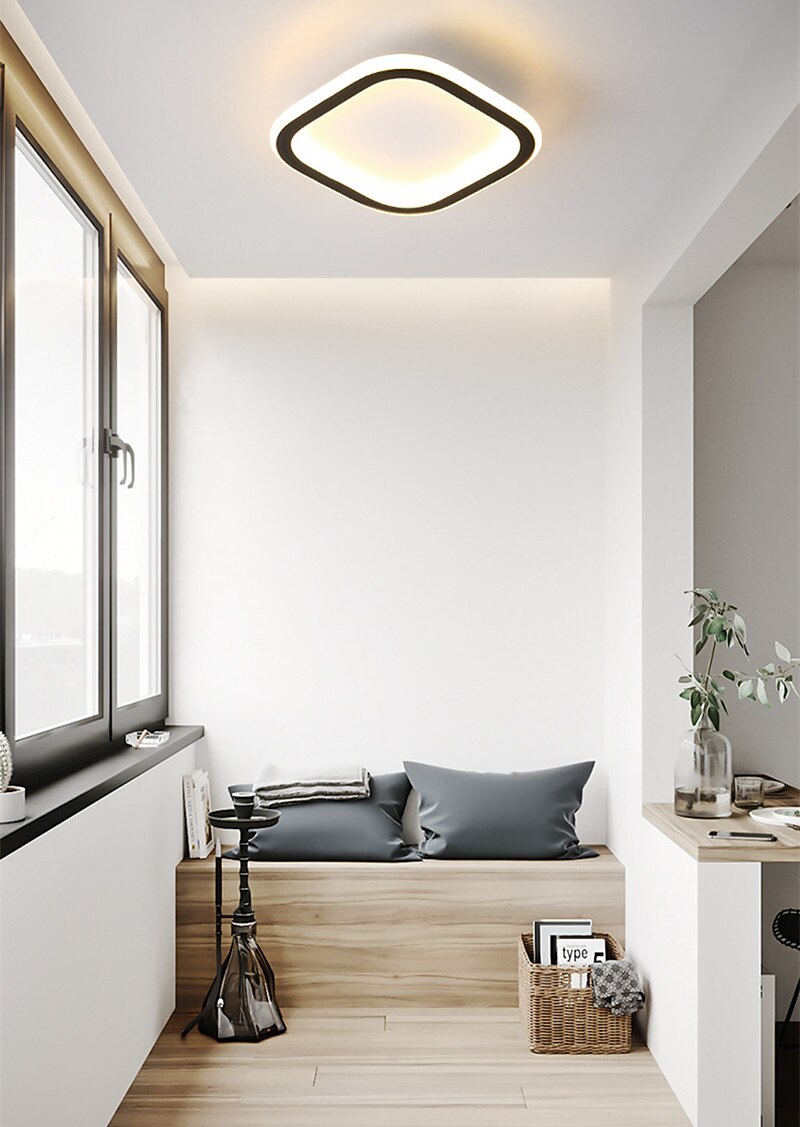 幾何学的デザイン LEDシーリングライト 2個 幾何学的デザイン LED