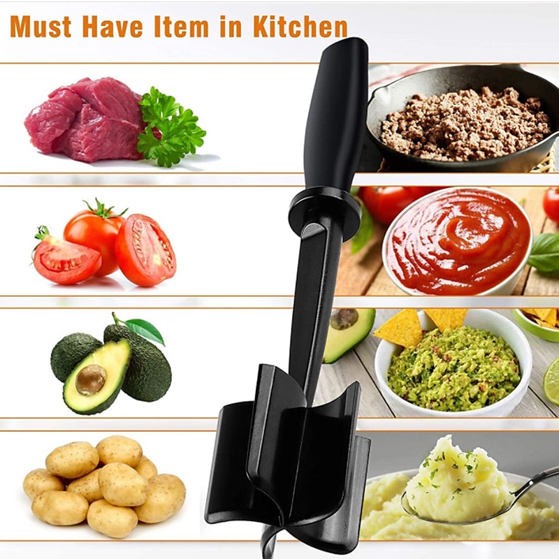 Multifunctional Meat Chopper Ground Beef Masher Ground Beef Chopper Utensil  Non-Stick Cookware Kitchenware