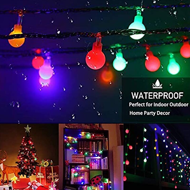Outdoor Solar String Light Solar LED String Lights Matte Bulb Warm White Colorful White 8 Mode Outdoor Waterproof 7M 50LEDs Fairy Lights Christmas Wedding Holiday Decoration Lights Garden Light 2025 - $29.99 –P17