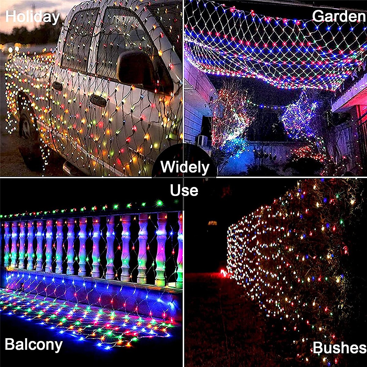 Solar LED Net Lights 8 Modes 200 LEDs 9.8ft x 6.6ft Tree Wrap Mesh Fairy Twinkle Lights for Outdoor Patio Lawn Garden Porch Bushes Camping Window Christmas 2025 - $41.99 –P12