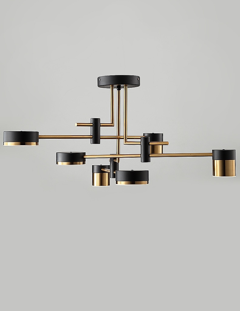 led deckenleuchte 76/76/101,6 cm geometrische formen kronleuchter metall sputnik geometrisch galvanisierte lackierte oberflächen led nordischen stil 220-240v 2025 - $251.89 –P14