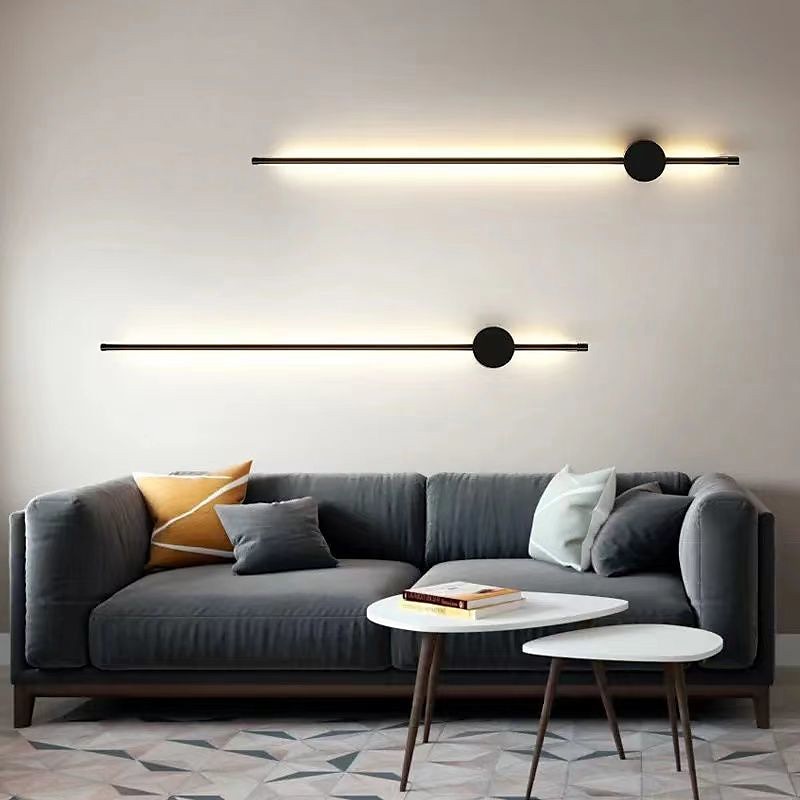 lightinthebox appliques murales LED simples appliques murales linéaires nordiques modernes appliques murales encastrées rotatives lumières de couloir LED dimmable salon chambre applique murale de 2025 ? $198.99 –P2