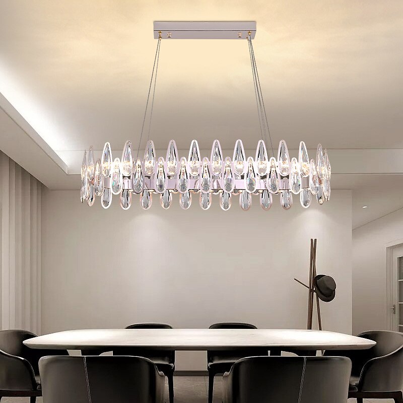 luminária led pendente 60 cm lanterna desgin lustre aço inoxidável galvanizado moderno 220-240v de 2025 por $1106.69 –P2