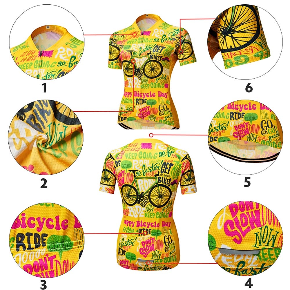 Mujer Maillot de Ciclismo Graphic Estampado Letra y Número Manga Corta Bicicleta Maillot Camiseta con 3 bolsillos traseros MTB Bicicleta Montaña Ciclismo Carretera Secado rápido Suave Bandas 2026 - $29.99 –P2