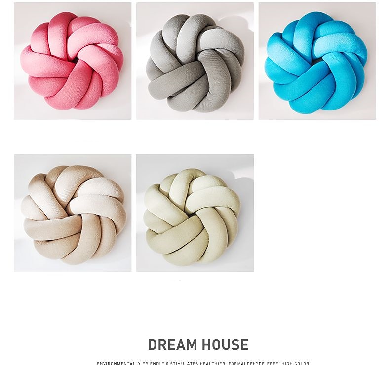 Travesseiro de nó redemoinho travesseiro de chão bola almofadas decorativas 13,8 polegadas travesseiro macio redondo atado para casa cama quarto decoração sofá escritório decoração travesseiro de de 2025 por $37.99 –P15
