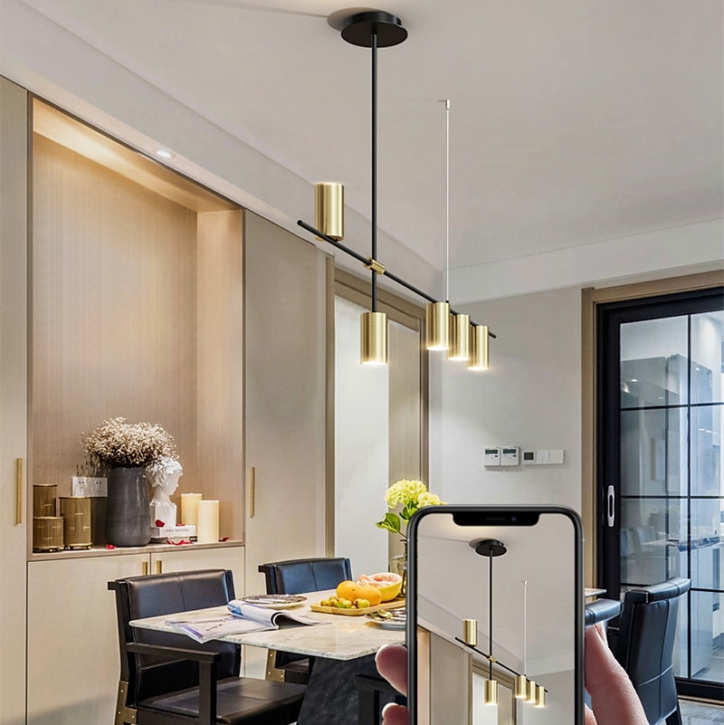 lampada a sospensione a led 123 cm lampada a sospensione design singolo in metallo stile nordico 220-240v del 2025 a $349.99 –P6