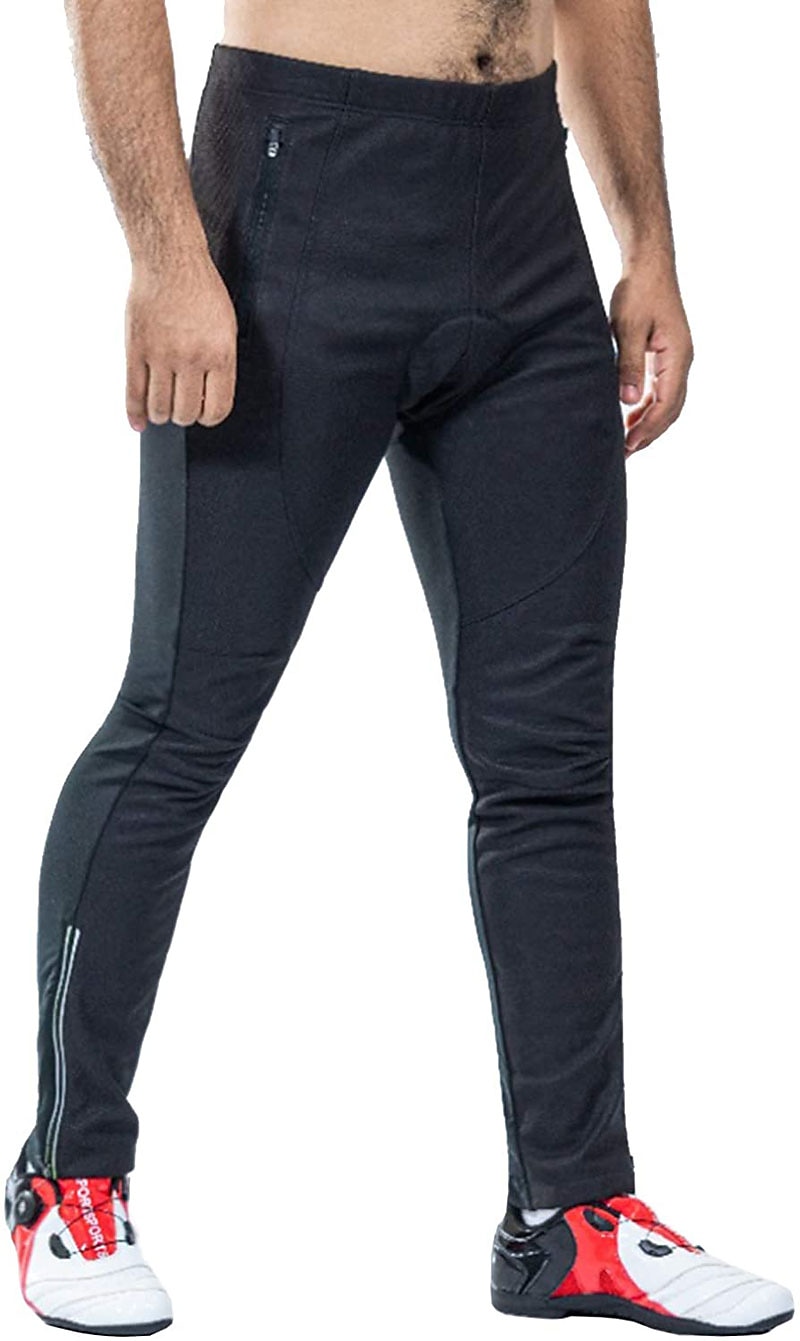 Sports Mens Cycling Pants Road Thermal Tights Trousers Padded Long