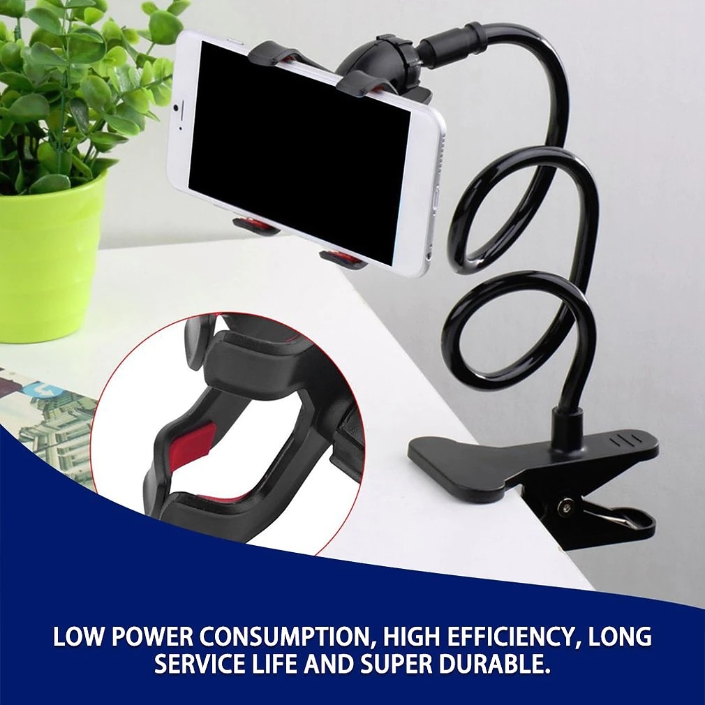 Держатель телефона на гусиной шее Эластичный Зажимной зажим Ленивая скобка Держатель телефона для Дом Стол Прикроватная Совместим с SSamsung Galaxy iPhone 2026 - $12.99 –P1