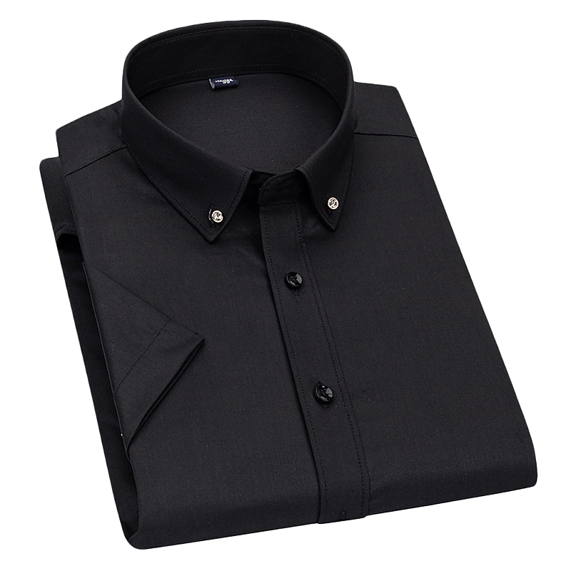 Per uomo Camicie Camicia abbottonata Resistente alle rughe Camicia con colletto Stampe astratte Matrimonio Ufficio Nero Bianco Rosa Blu marino Manica corta Squadrata Per tutte le stagioni del 2025 a $31.99 –P5