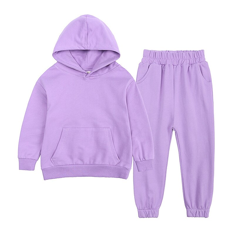 Kinder Jungen Kapuzenpulli & Hose Kleidungsset 2 Stück Langarm Grün Blau Grau Volltonfarbe Baumwolle Strasse Lässig / Alltäglich Streetstyle Sport Standard / Herbst / Winter 2025 - GBP £17 –P7