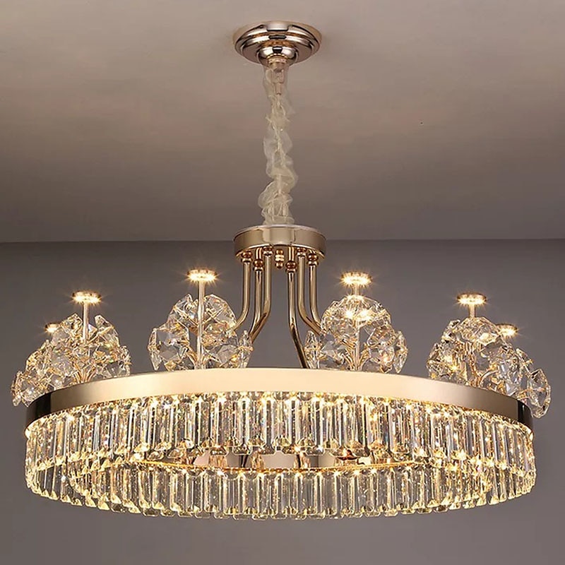 lampada a sospensione a led 60 cm lanterna design lampadario in acciaio inox elettrolitico moderno 220-240v del 2025 a $1540.09 –P5