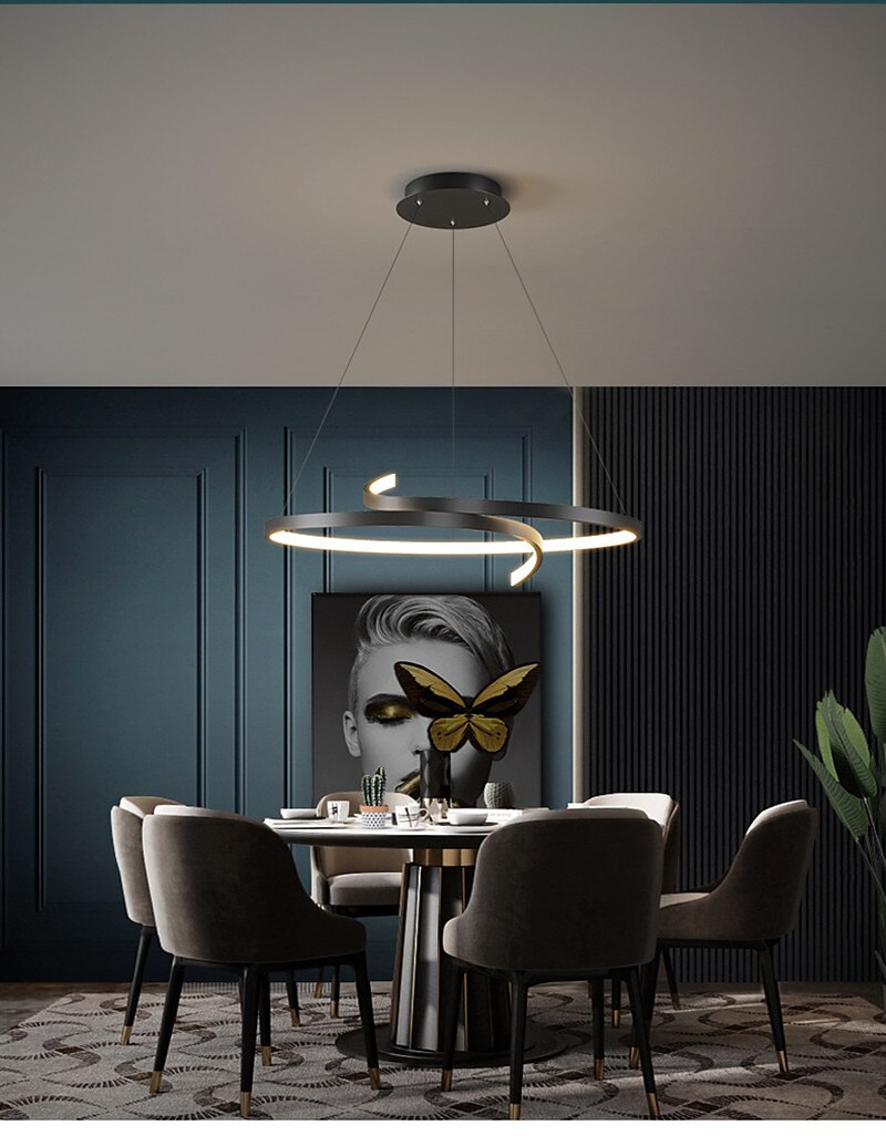 lampada a sospensione a led semplice creativo personalizzato geometria lampadario ristorante lampada nordico postmoderno bar caffetteria lampada studio lampada da ufficio del 2025 a $349.89 –P11