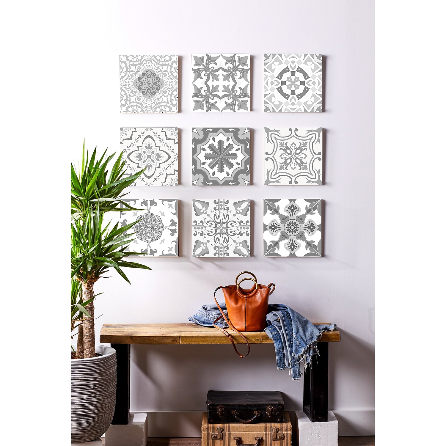 24/48pcs adesivi murali autoadesivi mandala impermeabili classici adesivi per piastrelle marocchine cucina creativa bagno soggiorno del 2025 a $15.49 –P3
