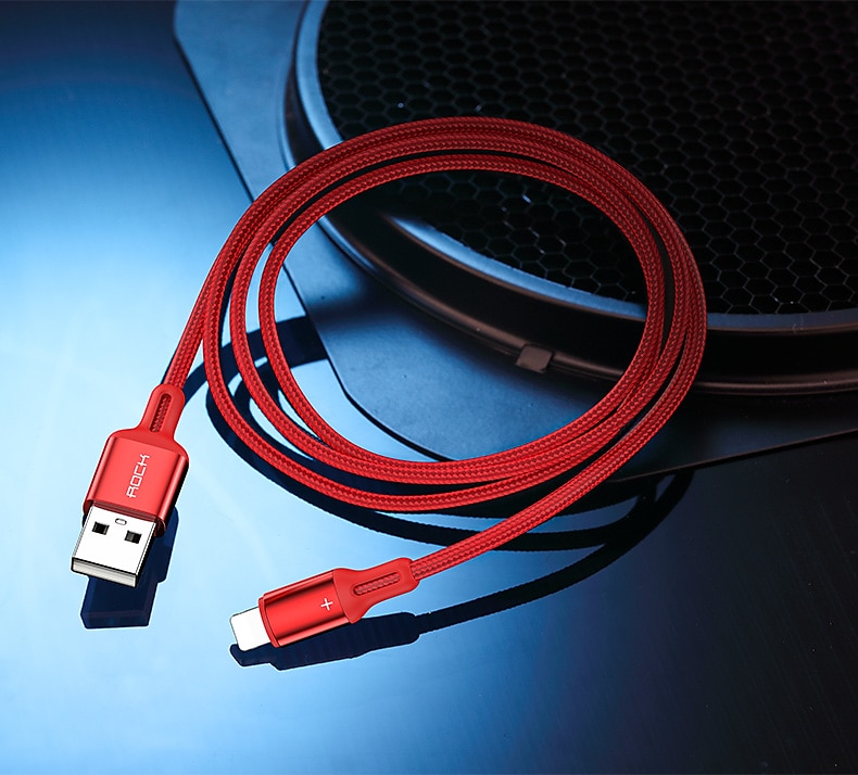 iPhone Charger 3.3ft 6.6ft ROCK Lightning Cable iPhone Charging Cord 2.4A Fast Charging Nylon Braided USB Cable Compatible with iPhone 14 Pro Max 13 Pro 12 11 XS Max 8 Plus 7 2025 - $12.99 –P12