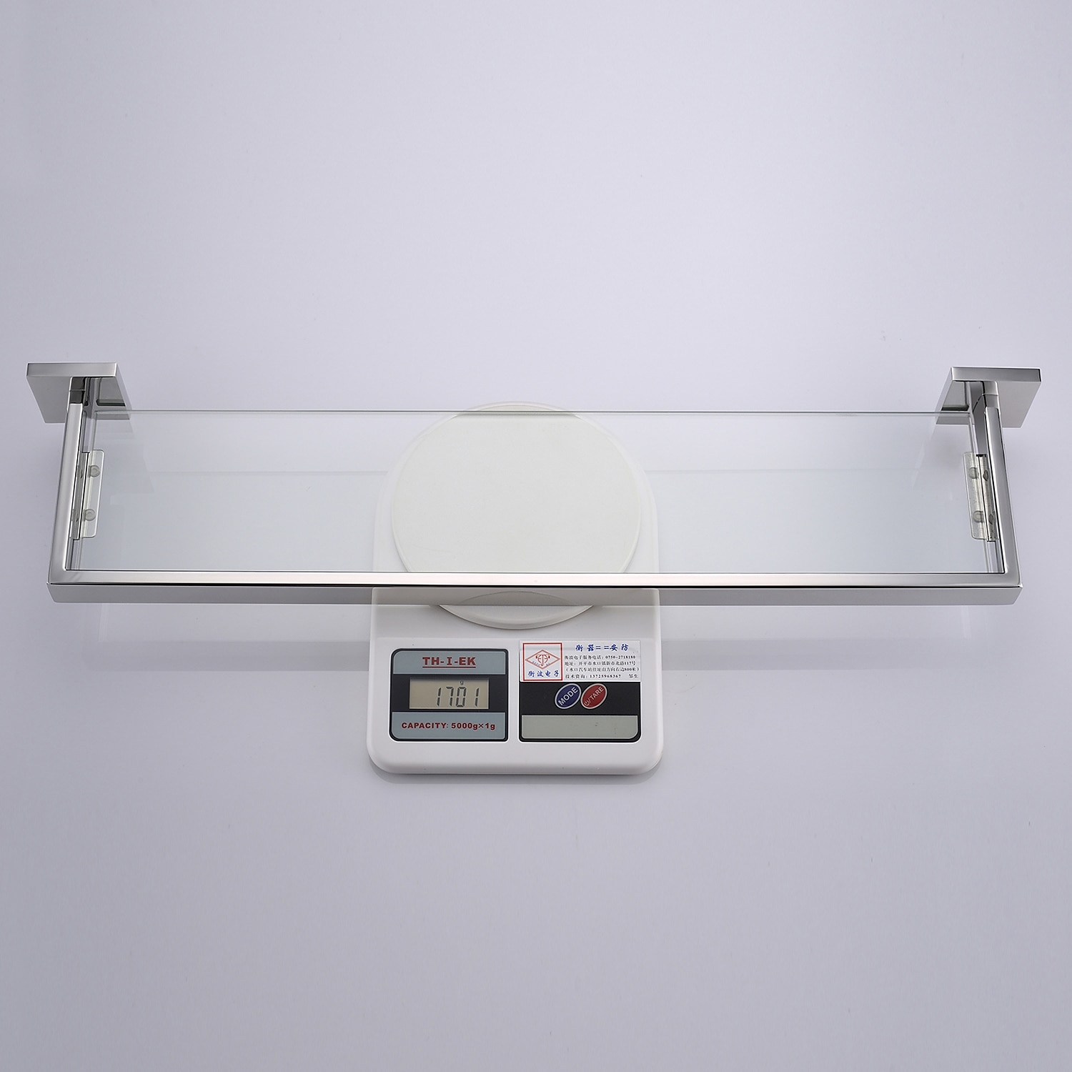 Bathroom Shelves Bathroom Tempered Glass Shelf, Sainless Steel Shower Wall Shelves No Drilling Towel Racks Rectangular 1 Tier Wall Mounted Mirror Front Shelf 2025 - $79.99 –P1