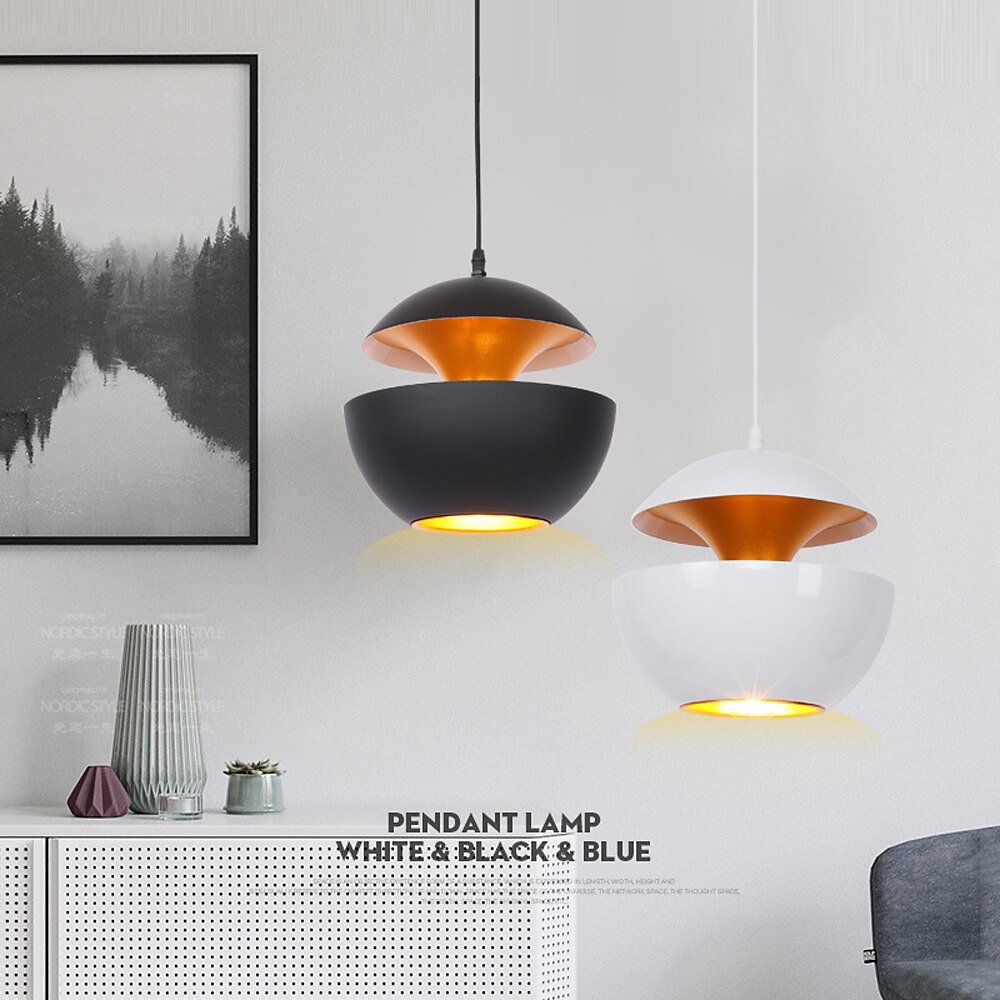 LED Pendant Light Ceiling Lamp 25cm 35cm Round Simple Design Black Gold WhiteGold E27/E26 I LED Lamp Restaurant Ceiling Lamp Study Bar Bedroom Lamp AC220V AC110V 2025 - $151.99 –P10