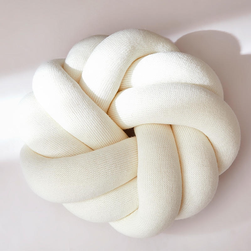 Travesseiro de nó redemoinho travesseiro de chão bola almofadas decorativas 13,8 polegadas travesseiro macio redondo atado para casa cama quarto decoração sofá escritório decoração travesseiro de de 2025 por $37.99 –P1