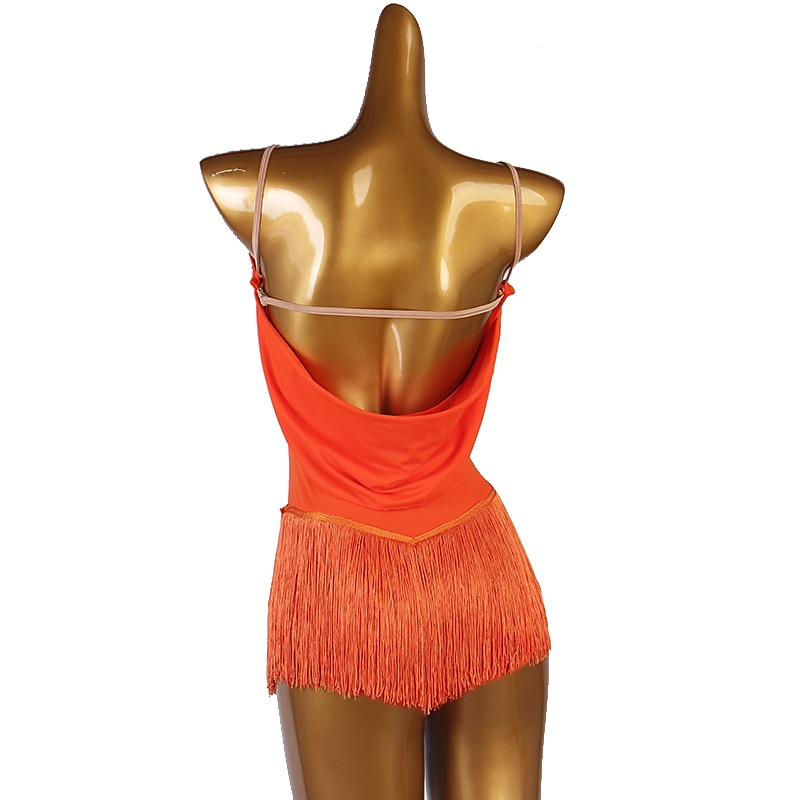 2026年 フィギュアスケート ドレス 女性用 女の子 アイススケート ドレス セット オレンジ パッチワーク タッセル メッシュ スパンデックス 高弾性 訓練 レッスン用 プロフェッショナル スケートウェア 手作り クラシック クリスタル・ラインストーン ノースリーブ ラテンダンス アイススケート フィギュアスケート  コレクション – $106.99 –P4