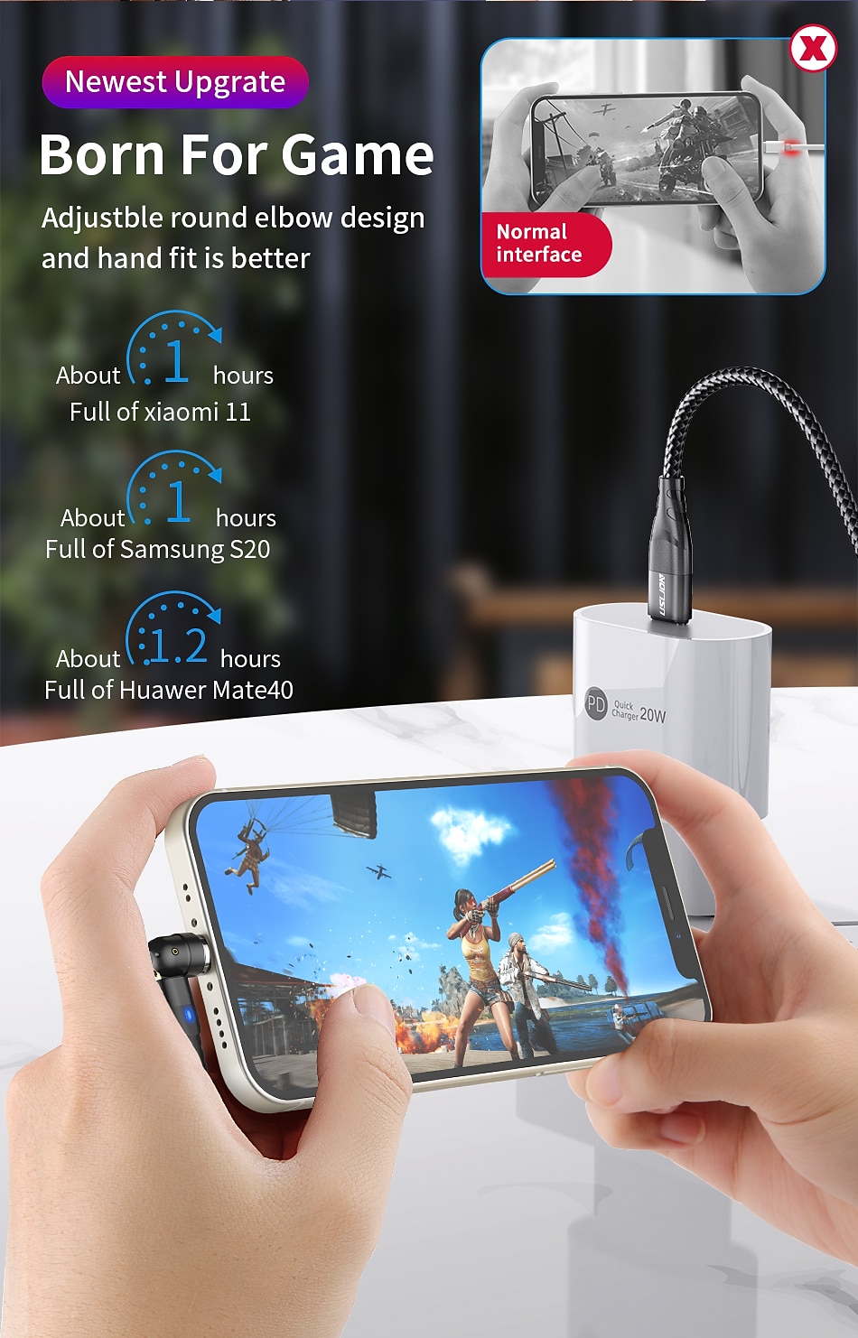 Multi Charging Cable 60W 3.3ft 6.6ft USB C to Lightning / micro / USB C 3 A Fast Charging Nylon Braided Durable Magnetic For Samsung Xiaomi Huawei Phone Accessory 2025 - $10.99 –P5
