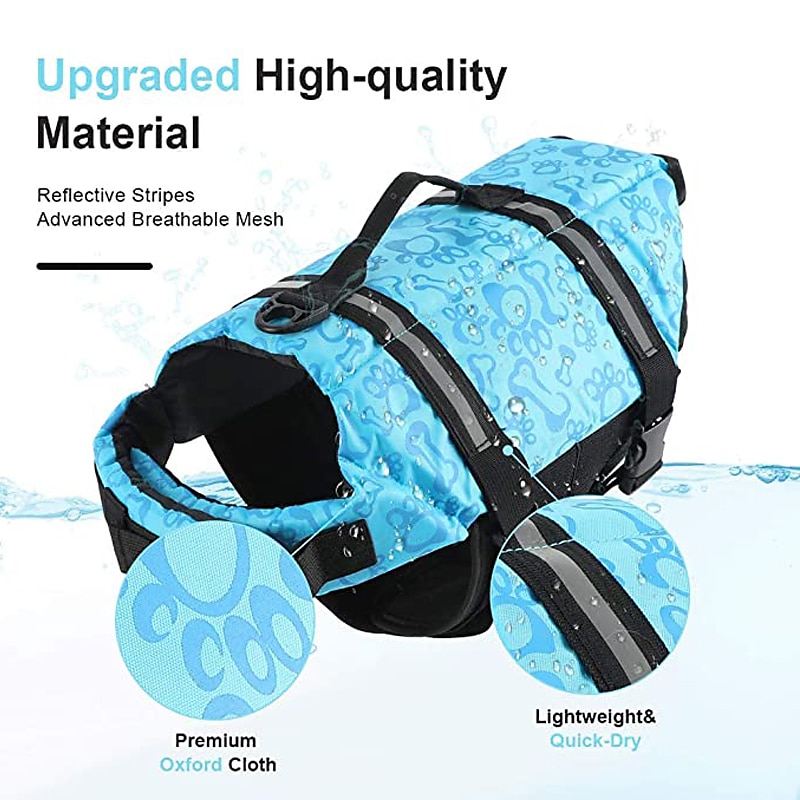 Dog Dog Life Jacket Reflective Adjustable Sports & Outdoors Safety Beach Pool Dog Clothing for Husky Golden Retriever Bichon Frise Pomeranian Small 2025 - $20.99 –P10