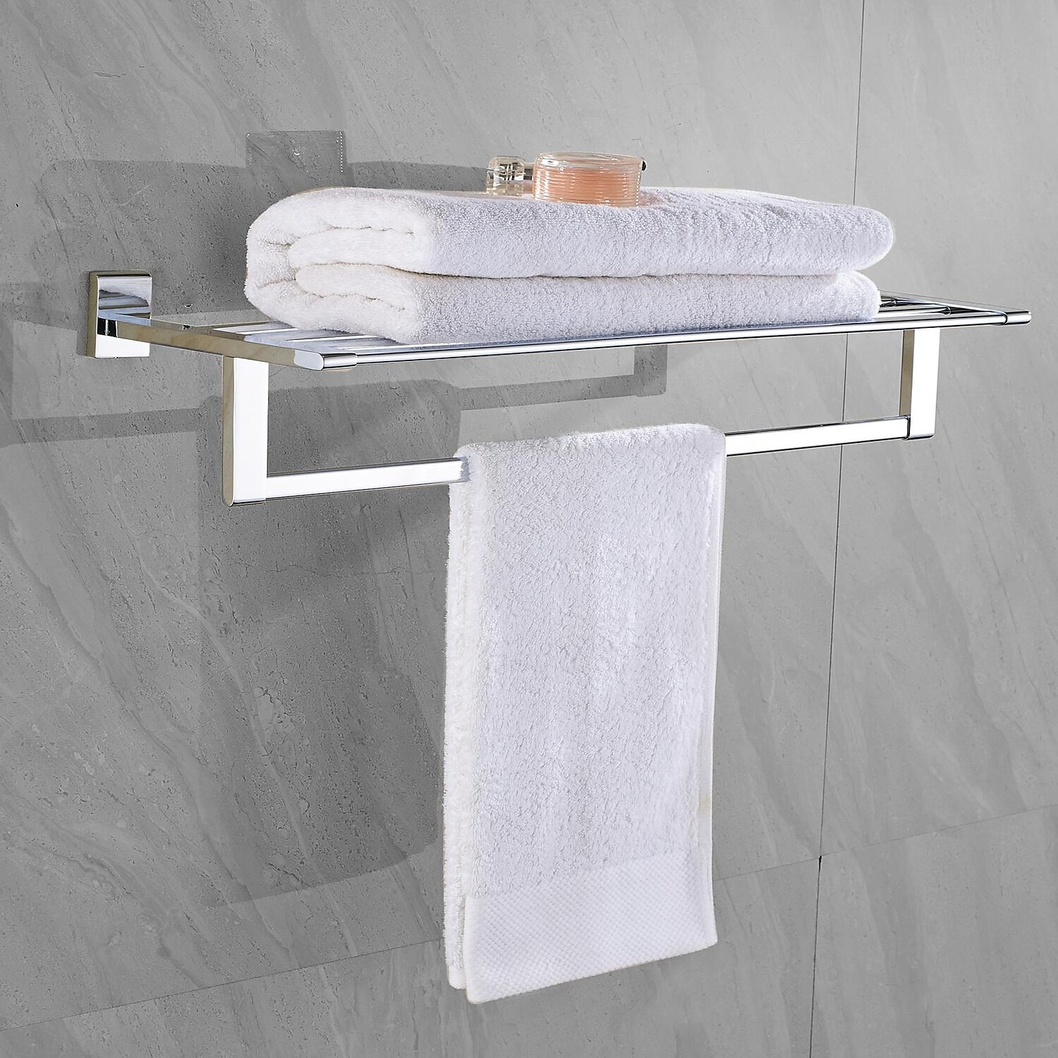 portasciugamani multifunzione portasciugamani pieghevole moderno mensola da bagno in ottone massiccio con ganci a parete argentato del 2025 a $151.99 –P2