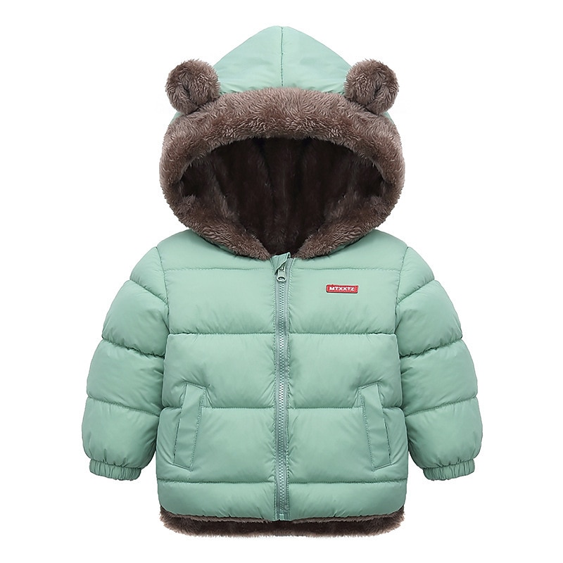 Unisex Pojkar Flickor 3D Slät Kappa Ner Långärmad Höst Vinter Aktiv Grundläggande Bomull Barn 2-6 år Gata Semester Normal 2025 - $32.99 –P7