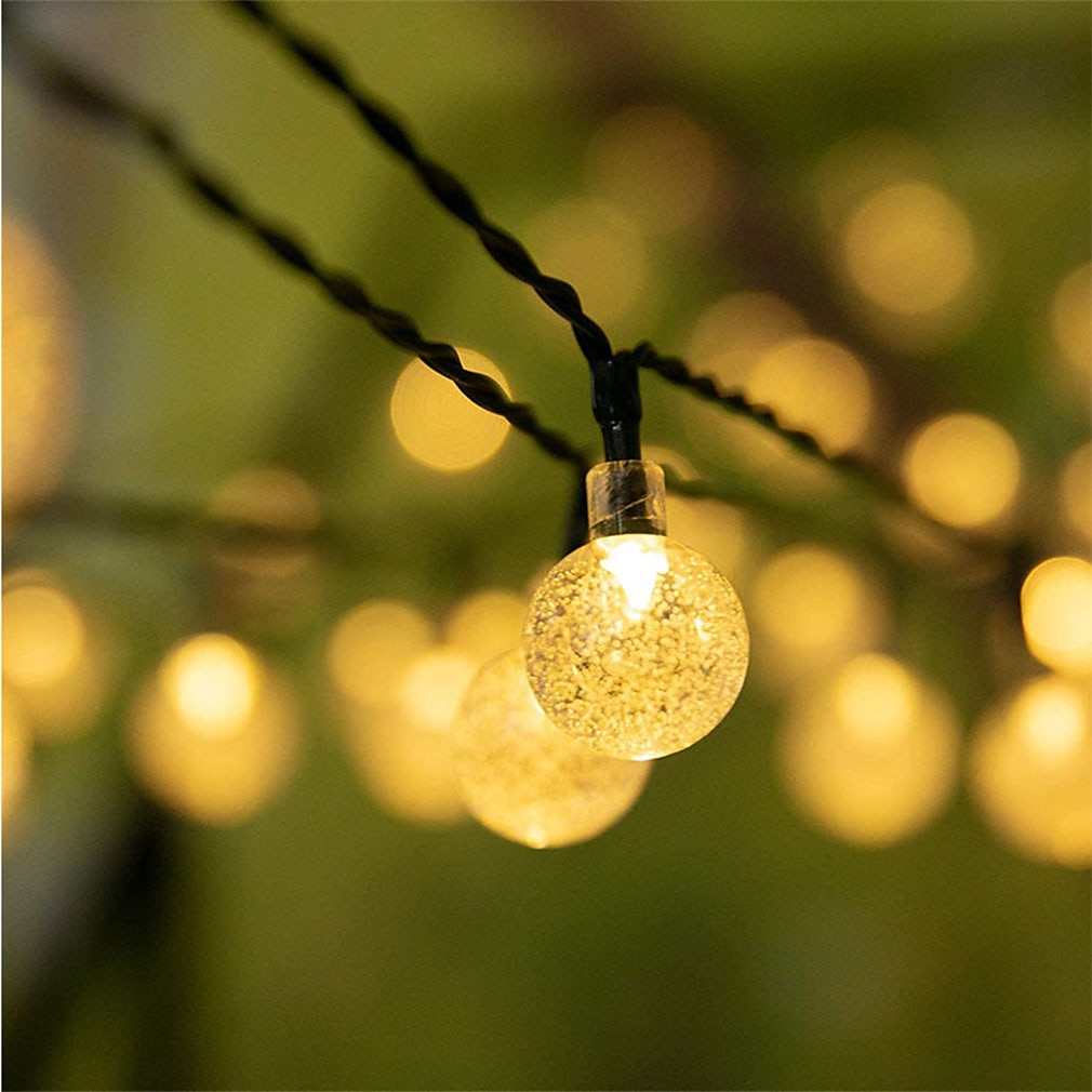 Elegant Wedding Party Reception Solar LED String Lights - 5-30M Crystal Globe, 8 Modes, Waterproof Solar Patio Lights for Garden, Yard, Porch Decor Warm White, Blue, White, RGB 2025 - $20.99 –P1
