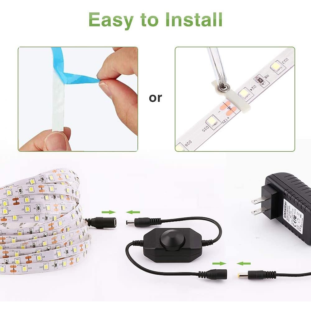 32.8ft 10m Dimmable LED Light Strip Light SMD 2835 12V Flexible Under Cabinet Vanity Light Warm White Cold White 2026 - $24.99 –P5