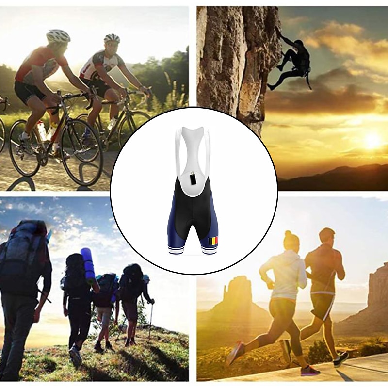 Ανδρικά Συμπαγές Χρώμα Με Μοτίβο Βέλγιο Εθνική Σημαία Αθλητική φόρμα σορτς ποδηλασίας Ποδήλατο Σορτσάκι με τιράντες Παντελόνια Ποδηλασία Βουνού Ποδηλασία Δρόμου Αθλητισμός 3D Pad 2026 - $28.99 –P6