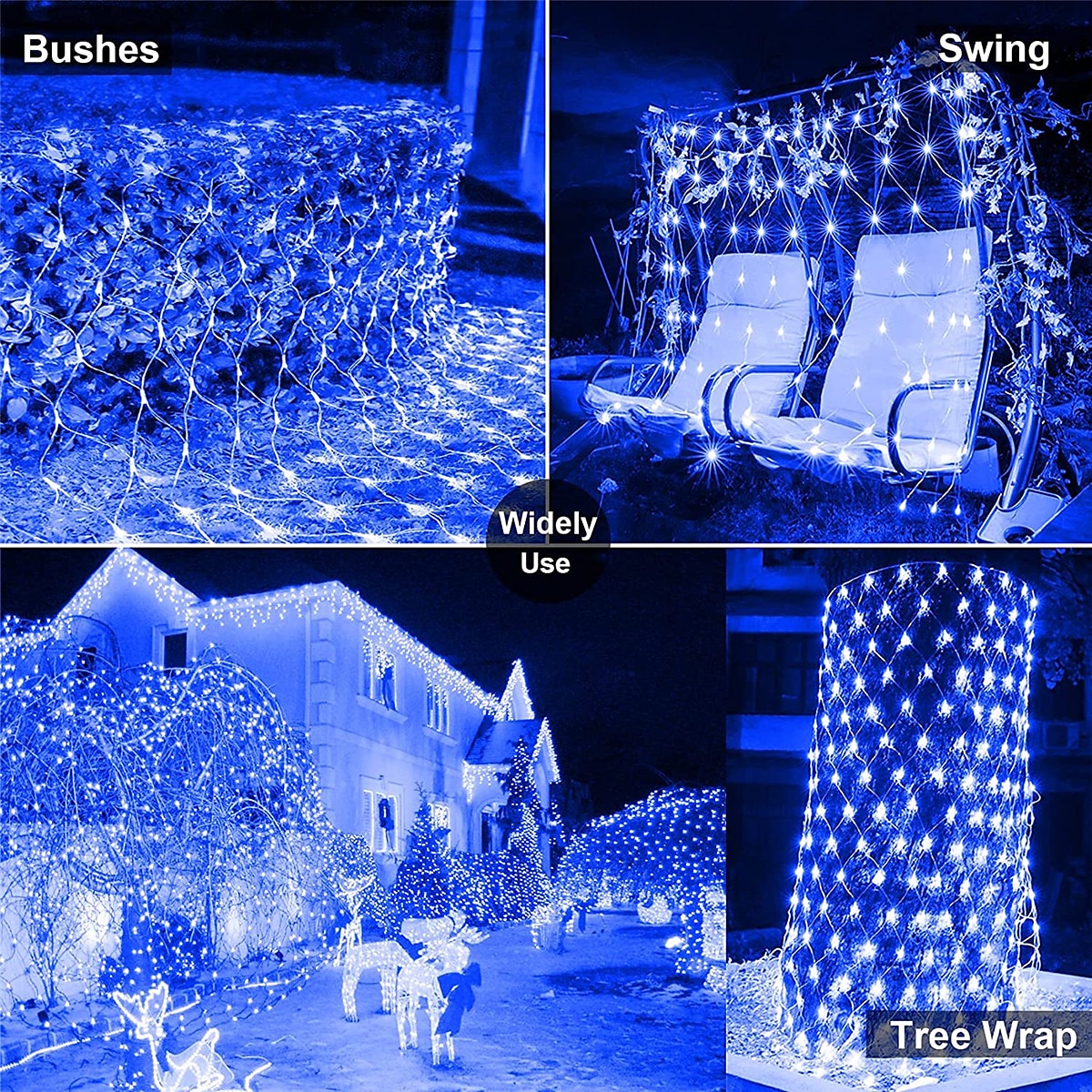 Solar LED Net Lights 8 Modes 200 LEDs 9.8ft x 6.6ft Tree Wrap Mesh Fairy Twinkle Lights for Outdoor Patio Lawn Garden Porch Bushes Camping Window Christmas 2025 - $41.99 –P10