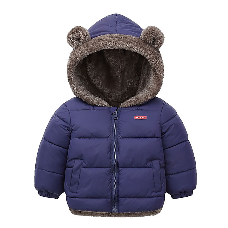 Unisex Pojkar Flickor 3D Slät Kappa Ner Långärmad Höst Vinter Aktiv Grundläggande Bomull Barn 2-6 år Gata Semester Normal 2025 - $32.99 –P5