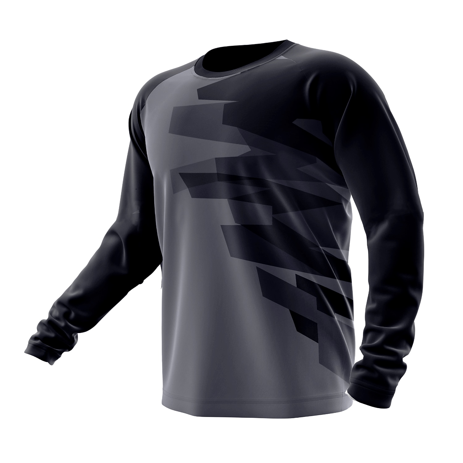 Herr Downhilltröja Långärmad Bergscykling Vägcykling Gul Röd Blå Cykel Tröja UV-resistent Andningsfunktion Snabb tork Polyester sporter Geometrisk Kläder 2025 - $34.99 –P1