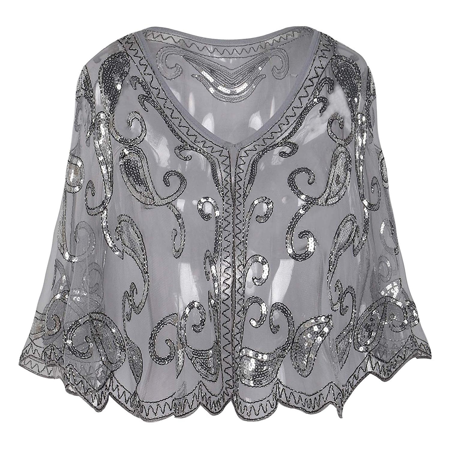 sjaal&amp; wikkel dames wikkel bolero 1920 elegante sprankeling&amp; glanzen tule bruiloftssweaters met halve mouw en split-joint voor bruiloft alle seizoenen 2025 - $35.99 –P3