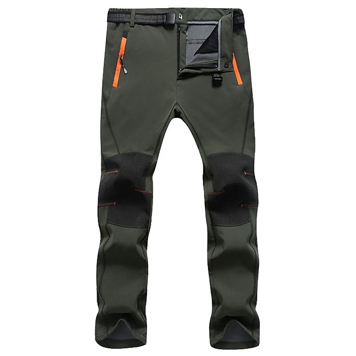 Herr Vandringsbyxor Fleecefodrade byxor Softshell-byxor Vinter Utomhus Håller värmen Vindtät Vattenavvisande Multi Pocket Underdelar Elastisk midja Ficka med blixtlås Herrgrå Armégrön Jakt Skidåkning 2025 - $29.99 –P18