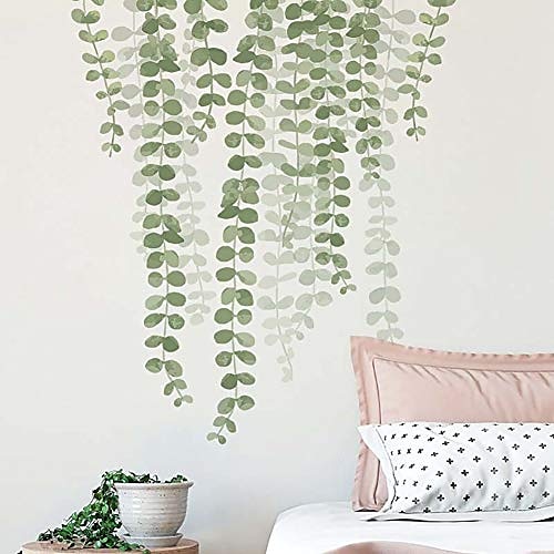 Removable Green Plant Wall Stickers DIY Green Leaves Wall Decals Hanging Tree Vine Wall Decor for Living Room Kids Girls Baby Bedroom Office Nursery Home Walls Decoration 30x90cm 2025 - $9.49 –P8