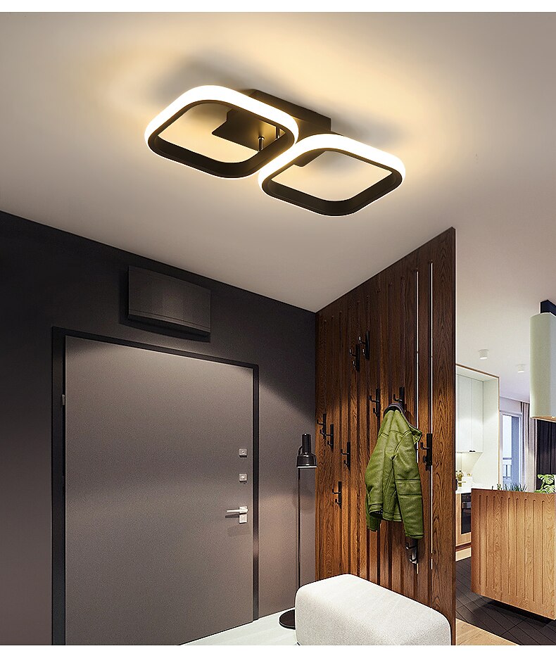 Plafoniera cu 2 lumini cu 3 lumini reglabile cu led forme geometrice lumini pentru montare aluminiu silicagel stil modern finisaje vopsite metalice led 110-120v 220-240v / certificat ce 2025 - $133.99 –P2