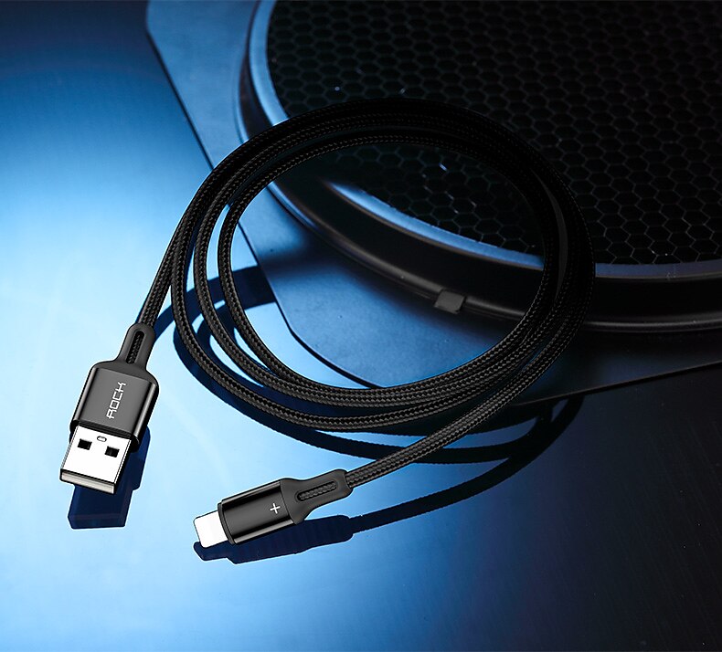iPhone Charger 3.3ft 6.6ft ROCK Lightning Cable iPhone Charging Cord 2.4A Fast Charging Nylon Braided USB Cable Compatible with iPhone 14 Pro Max 13 Pro 12 11 XS Max 8 Plus 7 2025 - $12.99 –P11
