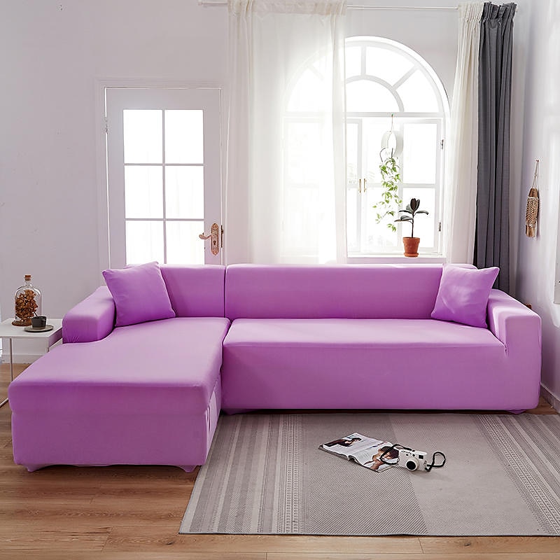 Pure Color Solid Stretch Slipcover Spandex Jacquard Non Slip Soft Couch Sofa Cover With One Free Boster Case Washable Burgundy Red Furniture Protector with Non Skid Foam and Elastic Bottom for Kids 2025 - $84.51 –P17