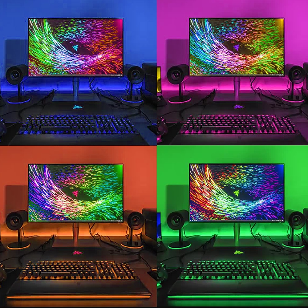 bande lumineuse led 20m 65.6ft bluetooth étanche bricolage changement de couleur 2835 rgb avec télécommande et contrôleur caché installation facile pour tv rétroéclairage chambre et chambre de 2025 ? GBP £10 –P7