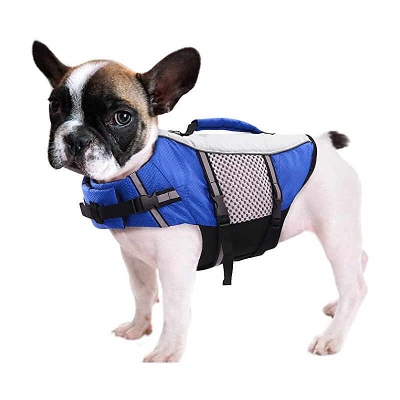 2025年 犬用 犬のライフジャケット 反射 スポーツ&アウトドア 安全用具 ビーチ ブルー 犬服 for ハスキー犬 ゴールデンレトリバー ビジョンフリーゼ ポメラニアン Small コレクション – $30.99 –P1