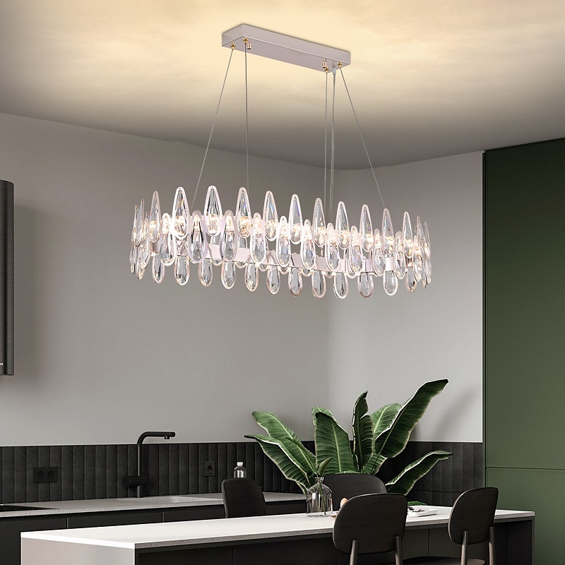 luminária led pendente 60 cm lanterna desgin lustre aço inoxidável galvanizado moderno 220-240v de 2025 por $1106.69 –P3