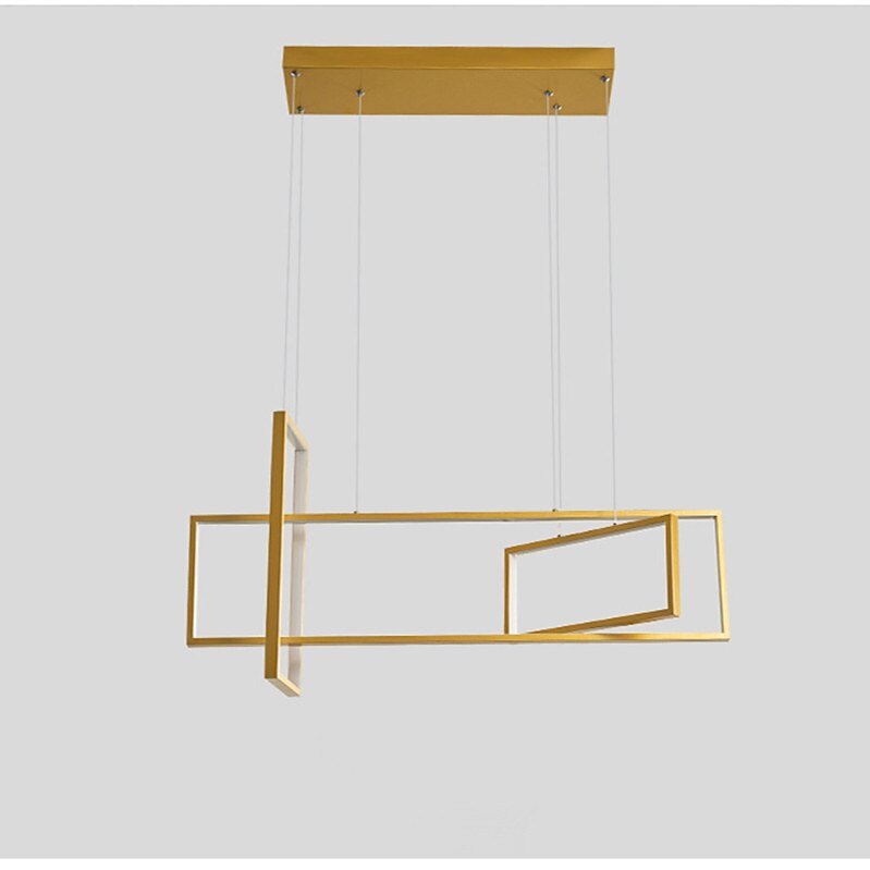 luz colgante led 80 cm formas geométricas candelabro de un solo diseño aluminio estilo formal estilo moderno elegantes acabados pintados led moderno 220-240v 2025 - $411.59 –P12