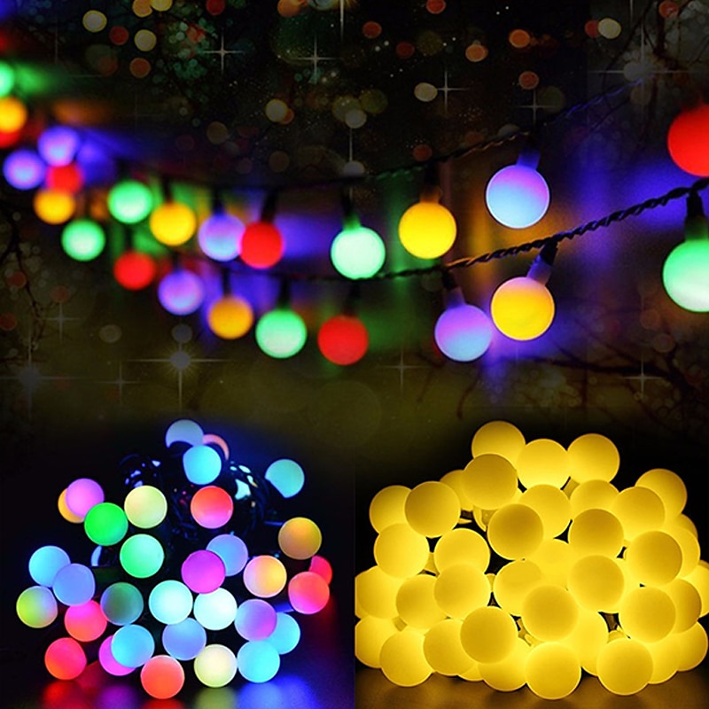 Outdoor Solar String Light Solar LED String Lights Matte Bulb Warm White Colorful White 8 Mode Outdoor Waterproof 7M 50LEDs Fairy Lights Christmas Wedding Holiday Decoration Lights Garden Light 2025 - $29.99 –P19