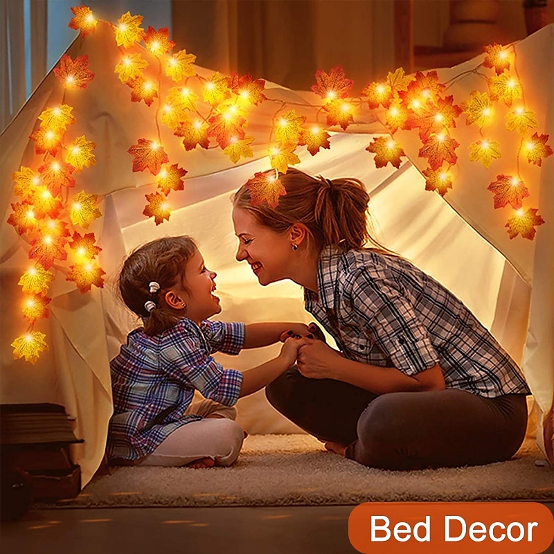 LED String Light Maple Leaf Fall LED Fairy String Lights 3M-20LEDs 1.5M-10LEDs Battery or USB Operation Garland Light Christmas Party Home Garden Holiday Patio Decoration 2025 - $7.99 –P6