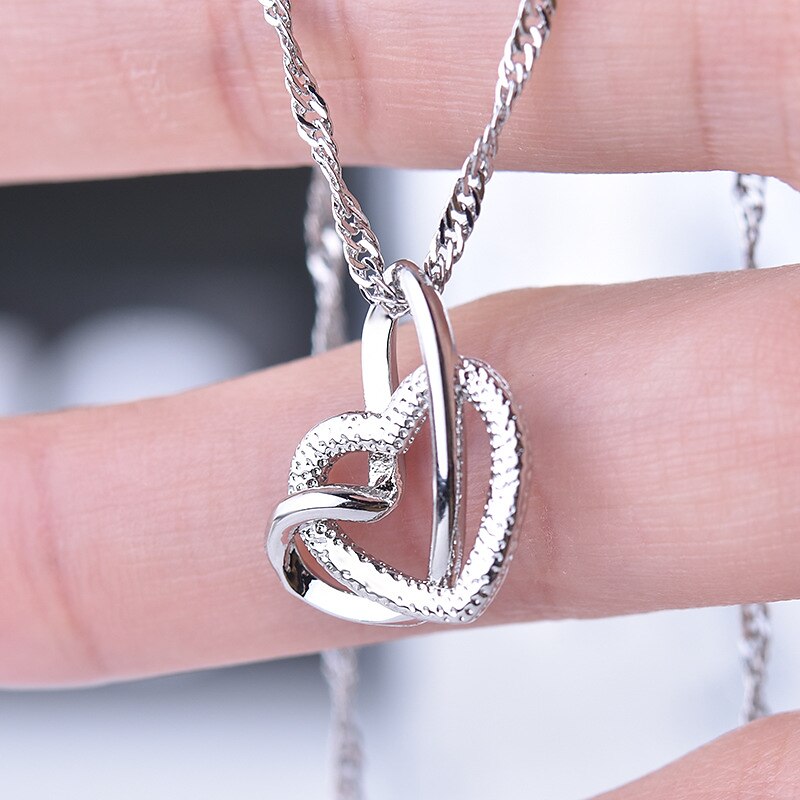 Hot 925 Silver plated Jewelry Crystal Thread Pendants Necklace For Women N540 