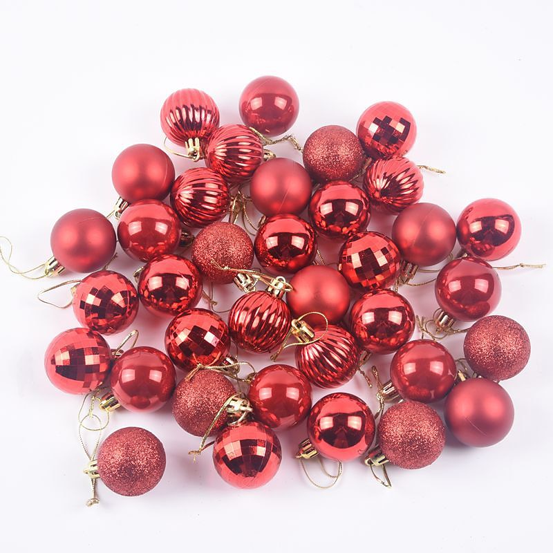 36pcs Christmas Baubles Ball Ornaments Xmas Decoration, 4cm Small Hanging Balls for Christmas Tree, Holiday, Party and Gift 2025 - $9.99 –P1