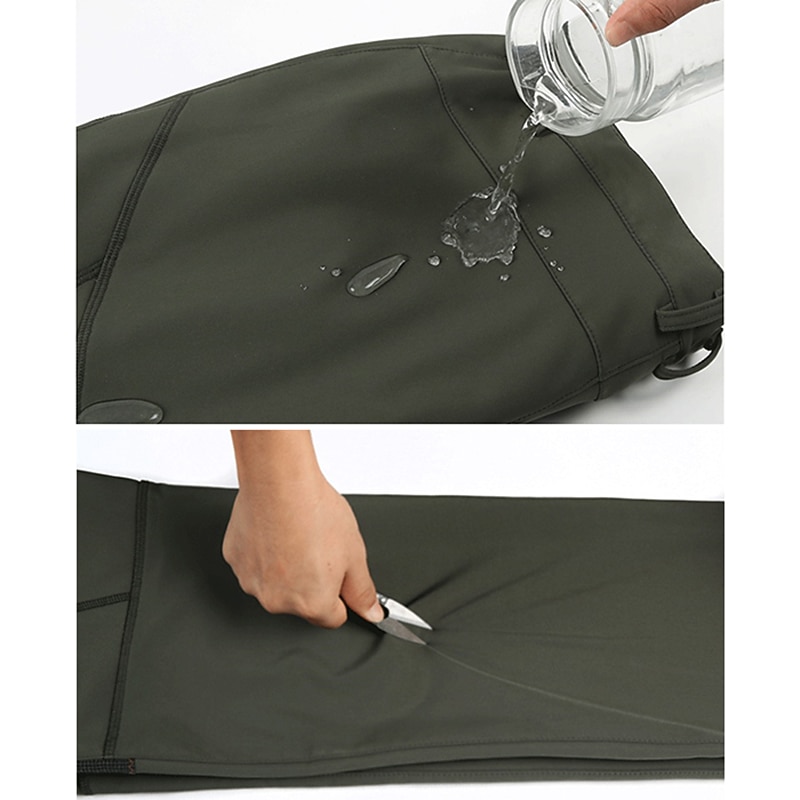 Herr Vandringsbyxor Fleecefodrade byxor Softshell-byxor Vinter Utomhus Håller värmen Vindtät Vattenavvisande Multi Pocket Underdelar Elastisk midja Ficka med blixtlås Herrgrå Armégrön Jakt Skidåkning 2025 - $29.99 –P11